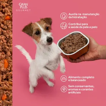 Racao Umida GranPlus Caes Adultos Pate Gourmet Ovelha